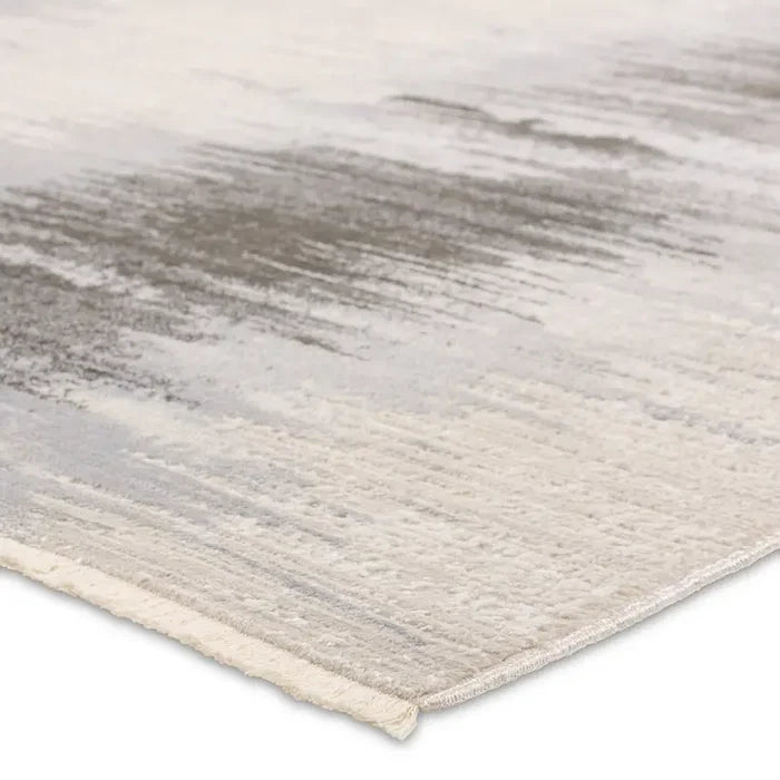 En Blanc Polyester & Viscose Rug