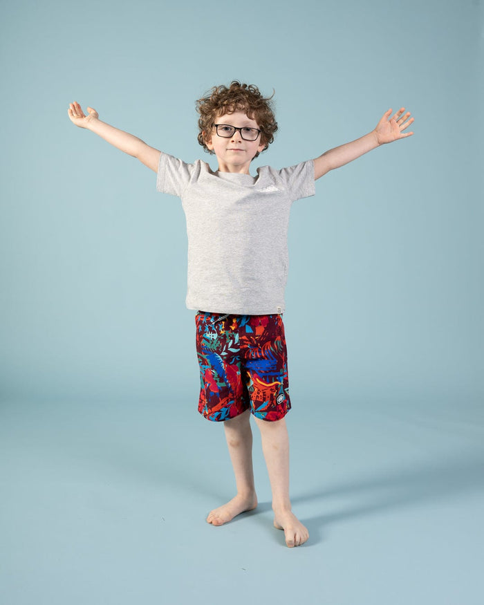 Essential Recycled Kids Short Sleeve T-Shirt in Grey