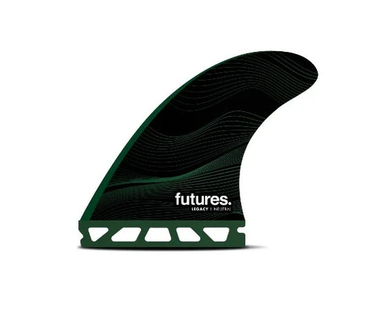 Futures F8 Legacy Thruster large green honeycomb surfboard fins