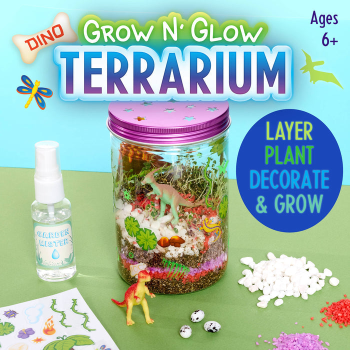 Faber-Castell Grow N' Glow Dinosaur Terrarium DIY Craft Kit for Kids