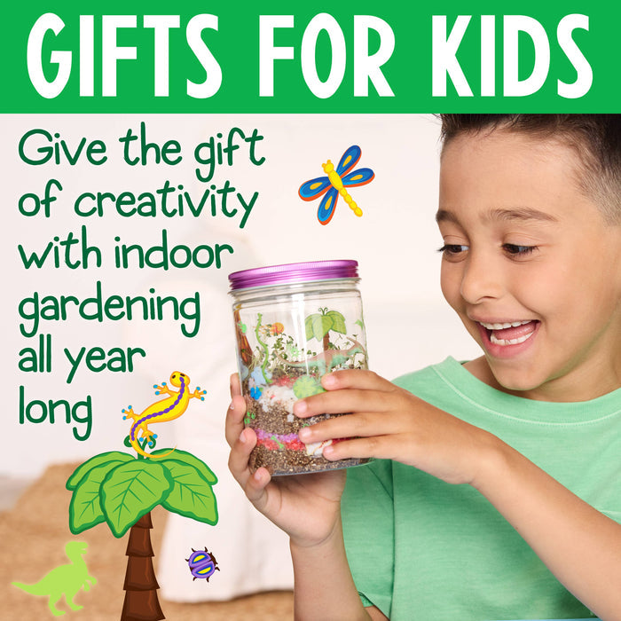 Faber-Castell Grow N' Glow Dinosaur Terrarium DIY Craft Kit for Kids