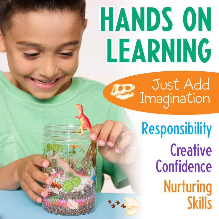 Faber-Castell Grow N' Glow Dinosaur Terrarium DIY Craft Kit for Kids