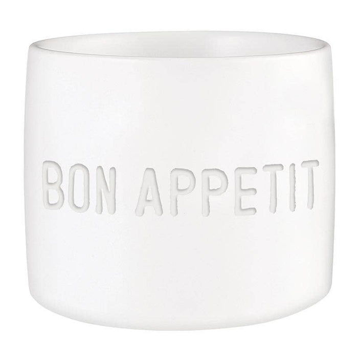 Face To Face Ceramic Napkin Rings - Bon Appetit - Set of 4