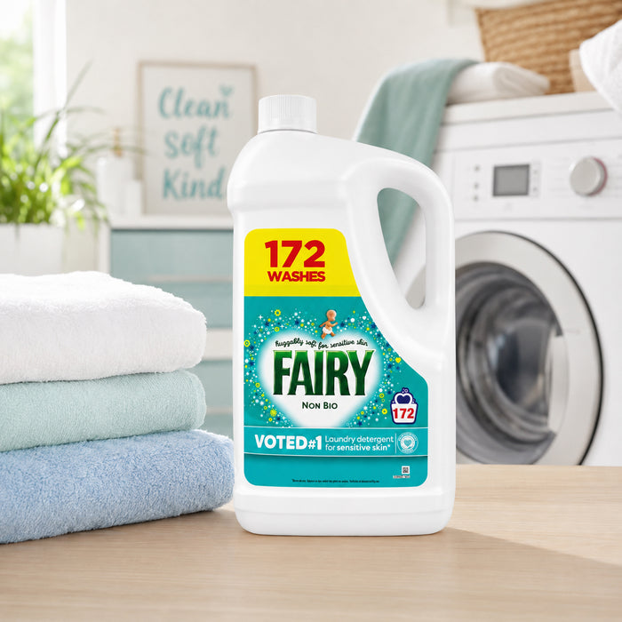 Fairy Non Bio Laundry Liquid, 172 Wash, 4.988L XXXL