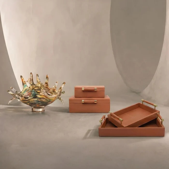 Faux Leather Storage Boxes