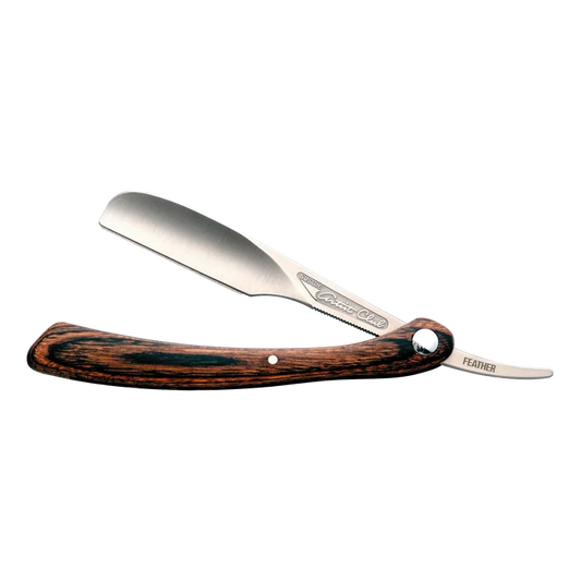 Feather Artist Club DX shavette med treskaft og SUS 316 metallblad