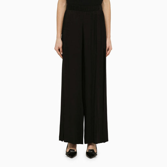 Pants 46  IT Federica Tosi - Black viscose palazzo trousers Brand