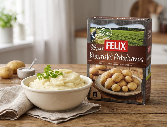 Felix Classic Mashed Potatoes 33 Portions 1243g (43.84 oz) – Authentic Swedish Instant Potato Mash Family Size