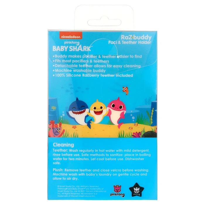 *FINAL SALE* RaZbaby RaZbuddy Baby Shark Teether/Paci Holder