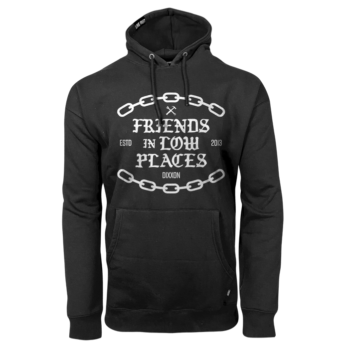 Men's Friends in Low Places Hoodie - Black/White | Dixxon Flannel Co.