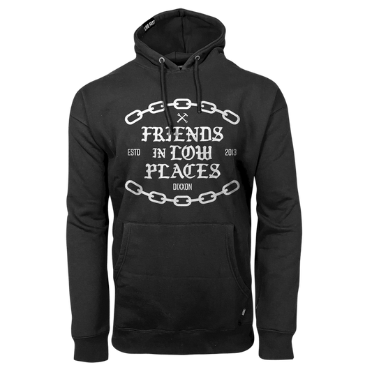 Men's Friends in Low Places Hoodie - Black/White | Dixxon Flannel Co.