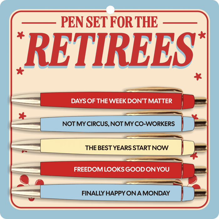 FUN CLUB - Retirees Pen Set (funny gifts, retirement gift, retirement)