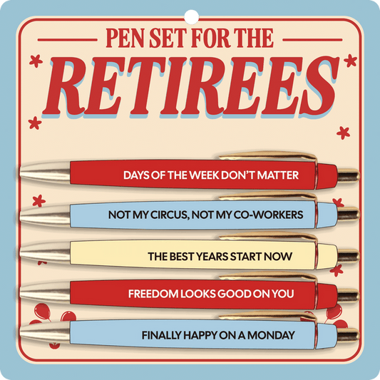 FUN CLUB - Retirees Pen Set (funny gifts, retirement gift, retirement)