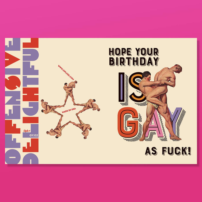 Gay as Fuck - Birthday Card