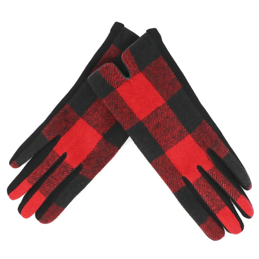 Giftcraft Buffalo Plaid Flannel Gloves
