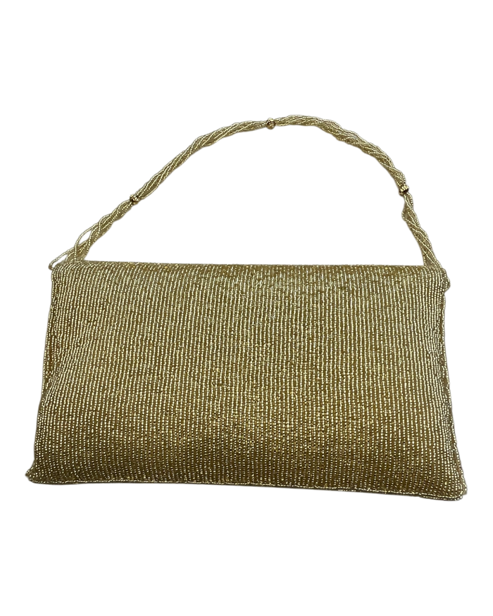 Gold - Rich Hand Embroidered Clutch Bag / Handbag -Bollywood / Weddings - TBZ02 11KJ25