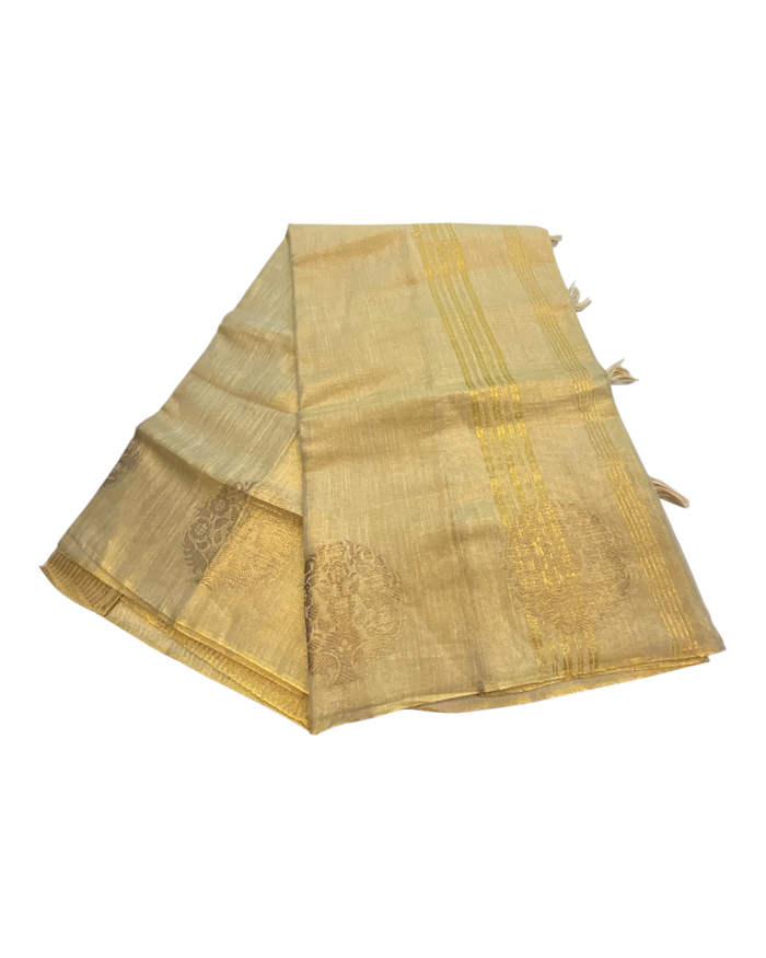 Gold - Traditional Silky Fancy Saree with Blouse Piece - UK Stock - 2/3 days Delivery  12KT25 RP475