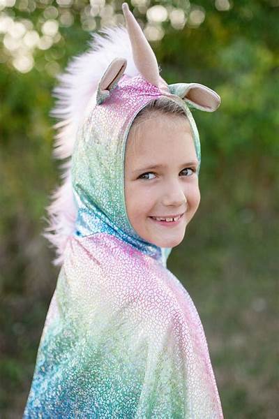 Great Pretenders Rainbow Reversible Unicorn Dragon Cape 3-4