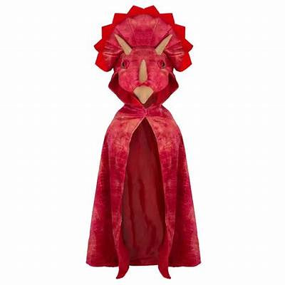 Great Pretenders Triceratops Hooded Cape Red 4-5