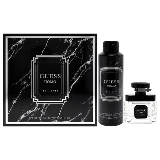Guess Uomo by Guess for Men - 2 Pc Gift Set 1.7oz EDT Spray, 6oz Deodorizing Spray