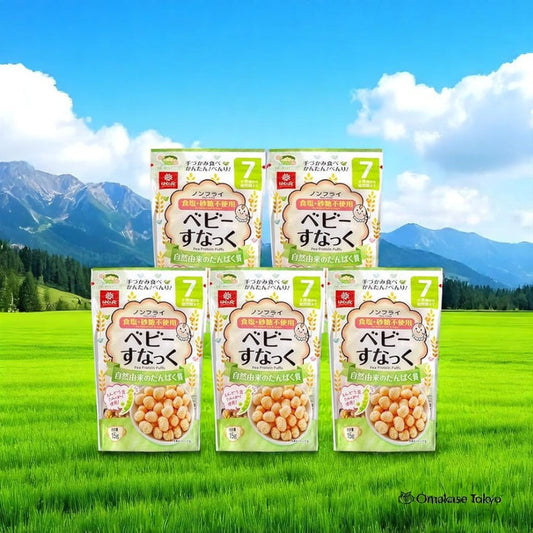 Hakubaku Baby Snack Pea Protein Puff 15g×5bags