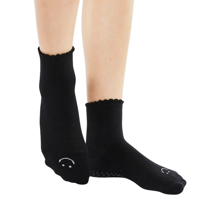 Happy Ankle Grip Socks for Pilates & Yoga - Black