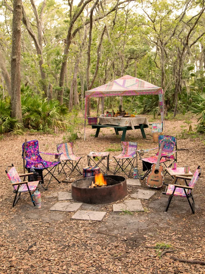 Folding Camp Chair - Folk Floral Border-view 5