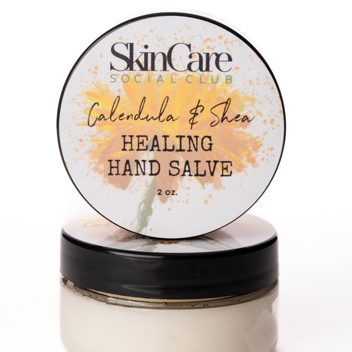 SkinCare Social Club Calendula & Shea Healing Hand Salve on a white background