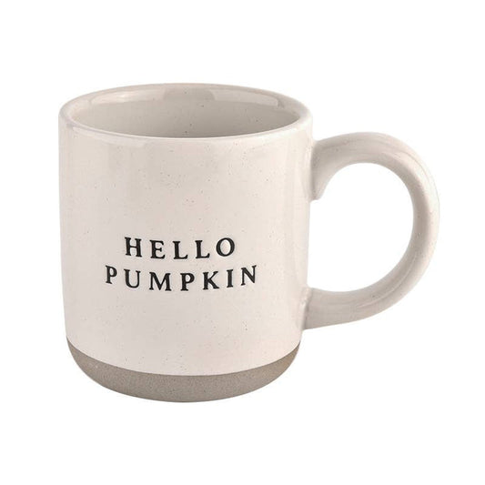Hello Pumpkin - Cream Stoneware Coffee Mug - 14 oz - Taryn x Philip Boutique