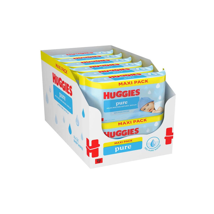 Huggies Pure Wipes 12 x 60 = 720 wipes- Maxi Pack