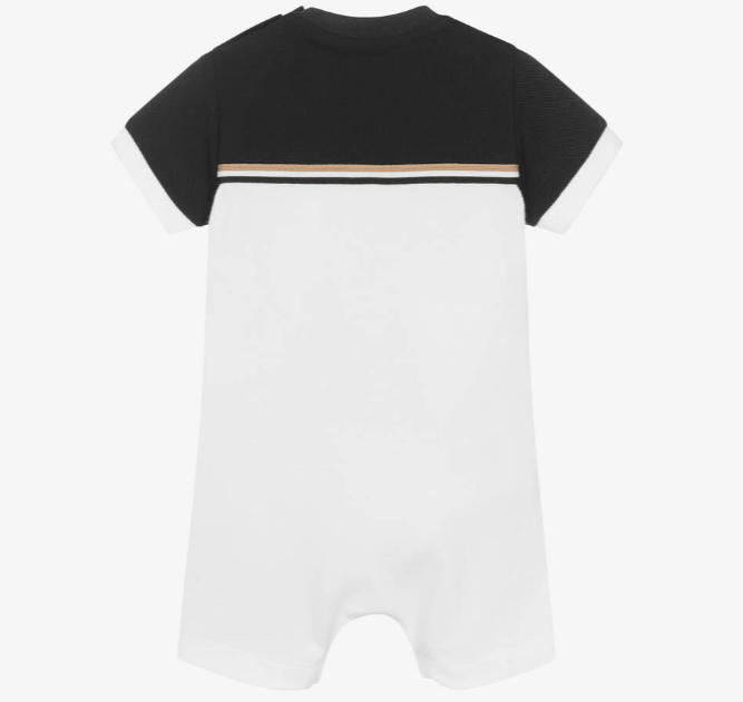 HUGO BOSS Baby Boys White Cotton Shortie