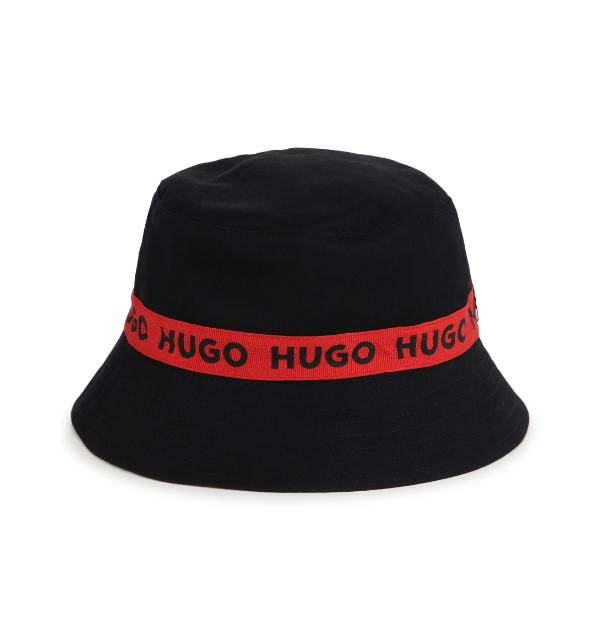 HUGO Logo-print cotton bucket hat