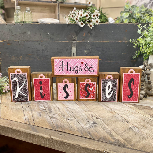 Hugs & Kisses Block Tags