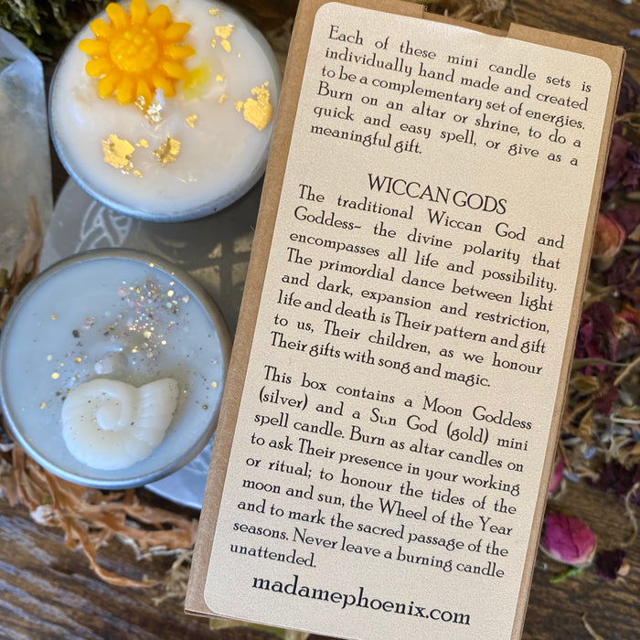 Wiccan God & Goddess Magic Spell Sets mini tea light magic duo