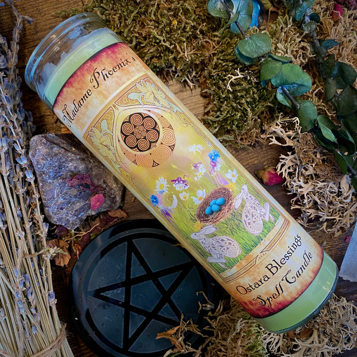 Ostara Spring Blessing Candle