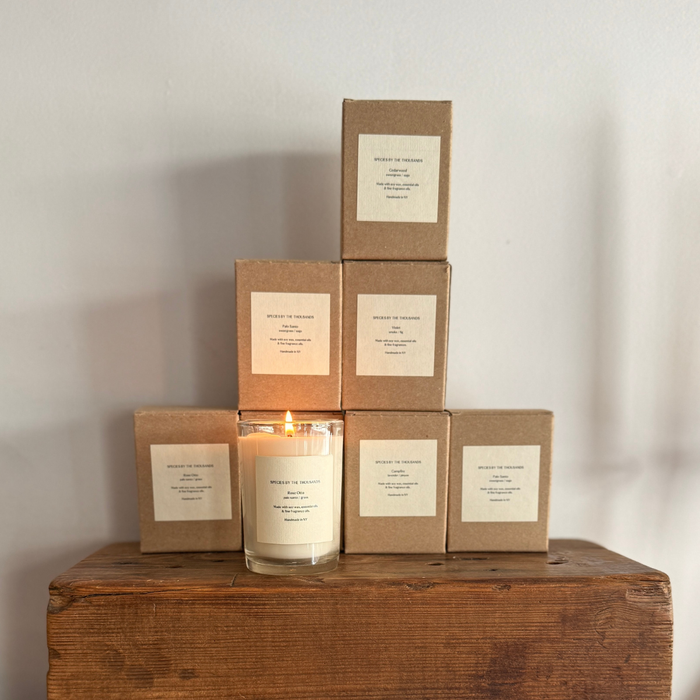 Incense, Smoke + Leather Handcrafted Soy Candle