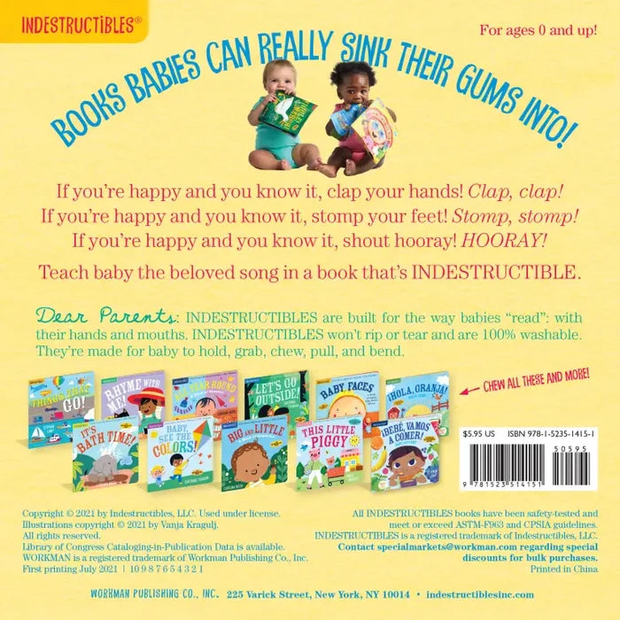 Indestructibles Books - Happy and You Know It!