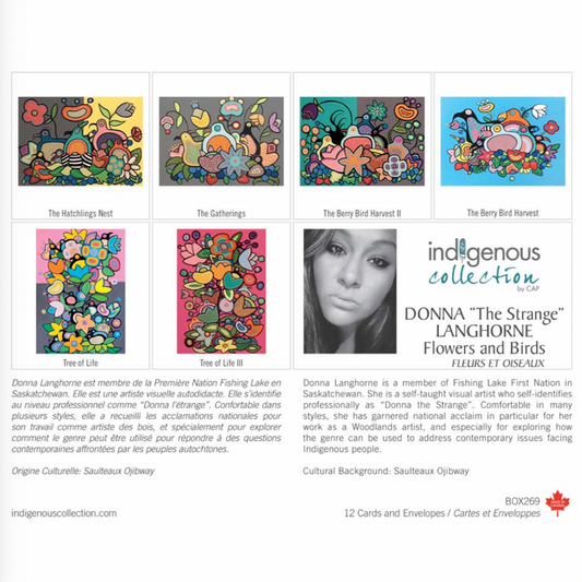 INDIGENOUS COLLECTION - Donna "The Strange" Langhorne Flowers & Birds Boxed Note Cards