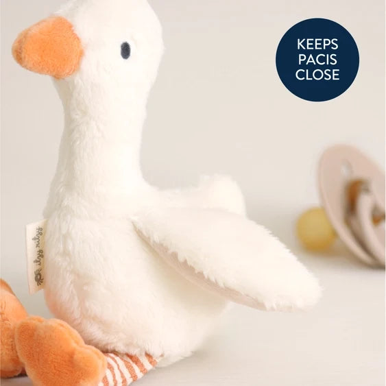 Itzy Ritzy Bitzy Pal Natural Rubber Pacifier & Lovey - Goose