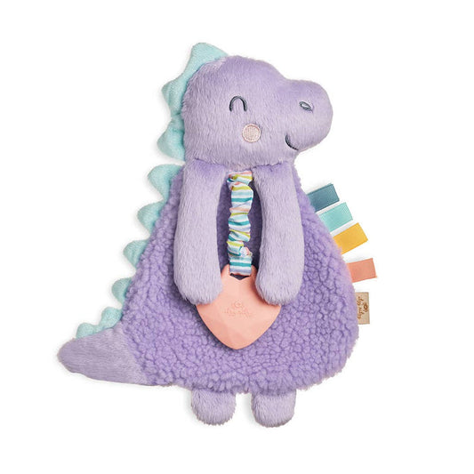 Itzy Ritzy Itzy Lovey Plush with Teether - Purple Dino