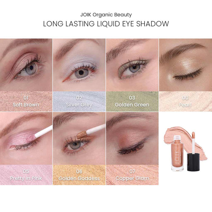 JOIK Organic Long Lasting Liquid Eye Shadow Nestemäinen Luomiväri - 00 Pearl