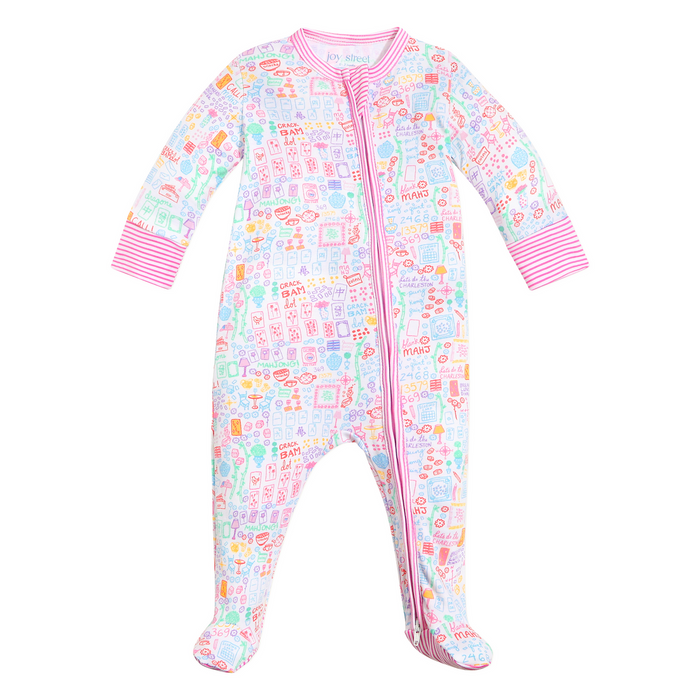 Joy Street Kids Mahjong Zip Onesie