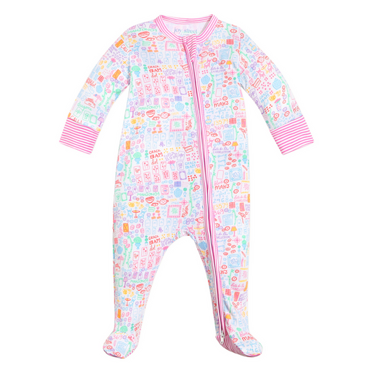 Joy Street Kids Mahjong Zip Onesie