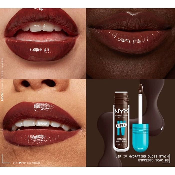K-Care:NYX Professional Makeup Lip I.V. Hydrating Gloss Serum Stain*Chocolate