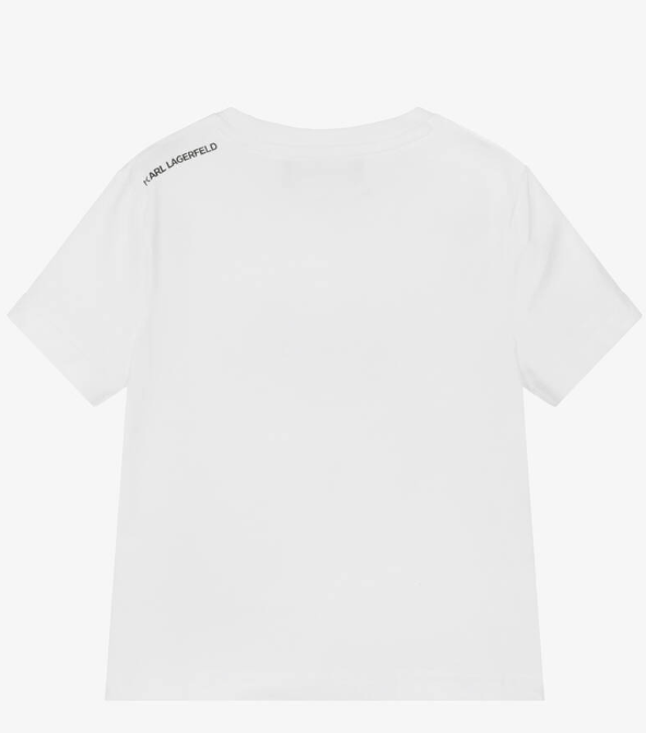 KARL LAGERFELD Boys White Cotton T-Shirt