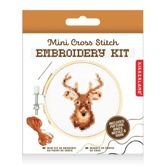 KIKKERLAND Mini Cross Stitch Embroidery - Deer