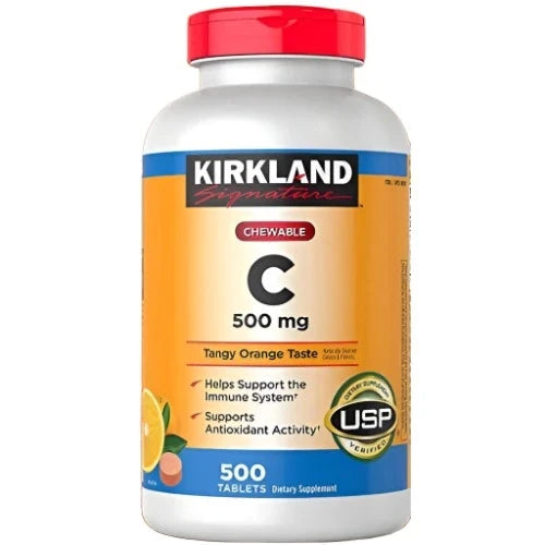 Kirkland Signature Chewable Vitamin C 500mg -500 Tabs - Shoppers-kart.com