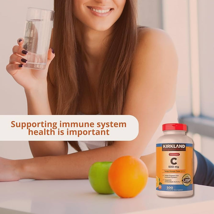 Kirkland Signature Chewable Vitamin C 500mg -500 Tabs - Shoppers-kart.com