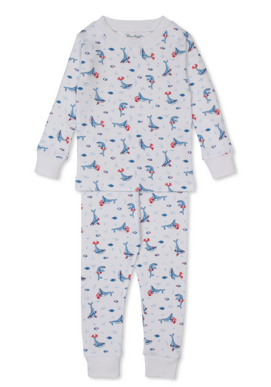 Kissy Kissy Snugfit Pajama Set in Tropical Whales