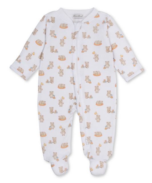 Kissy Kissy Zip Footie in Beary Blessed